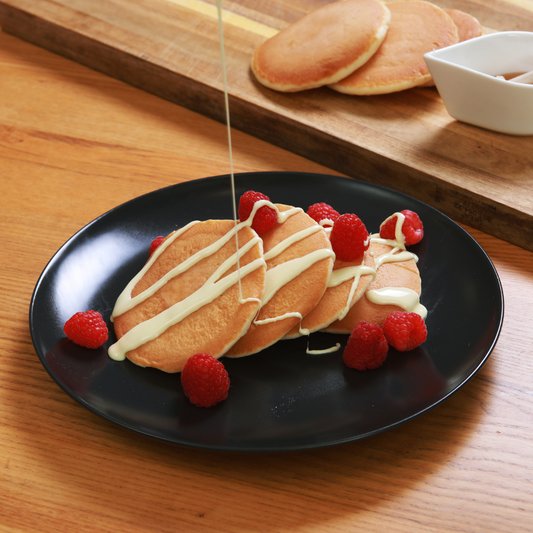 Protein Energy Pancakes - Raspberry and White Chocolate